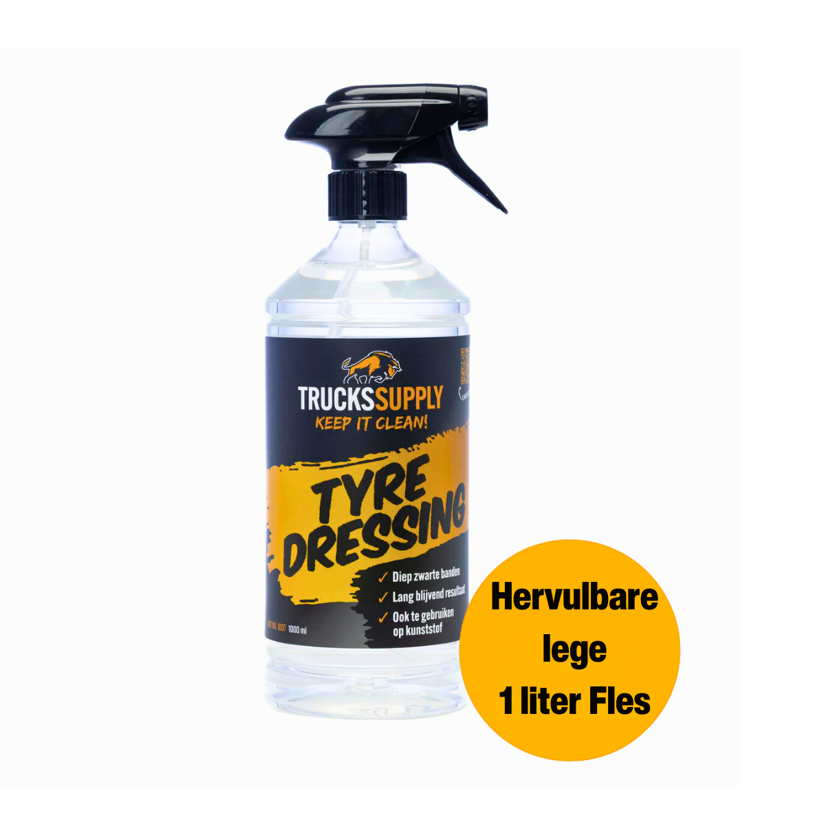 Navulbare lege fles voor Bandenzwart β herbruikbare 1L sprayfles
