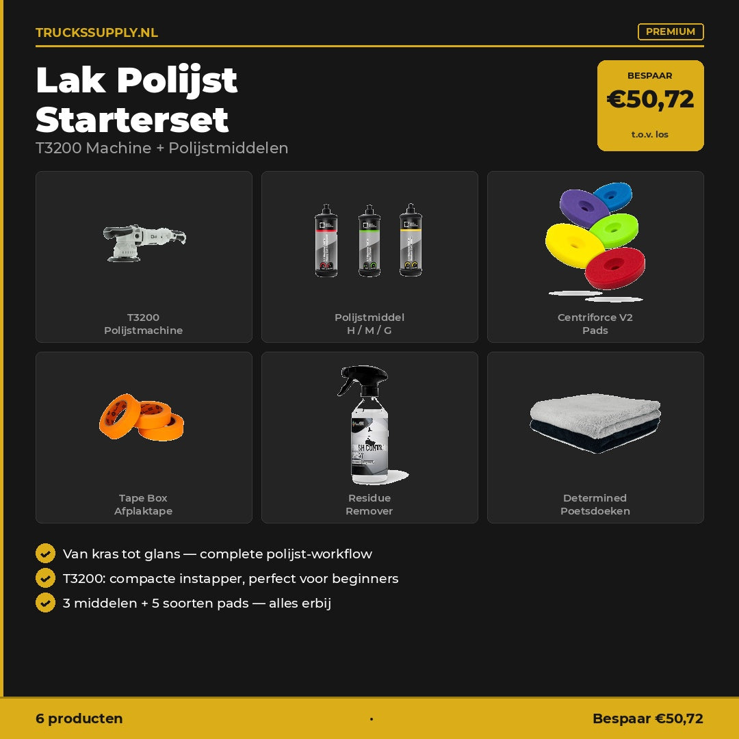 Lak Polijst Starterset – T3200 Machine + Polijstmiddelen