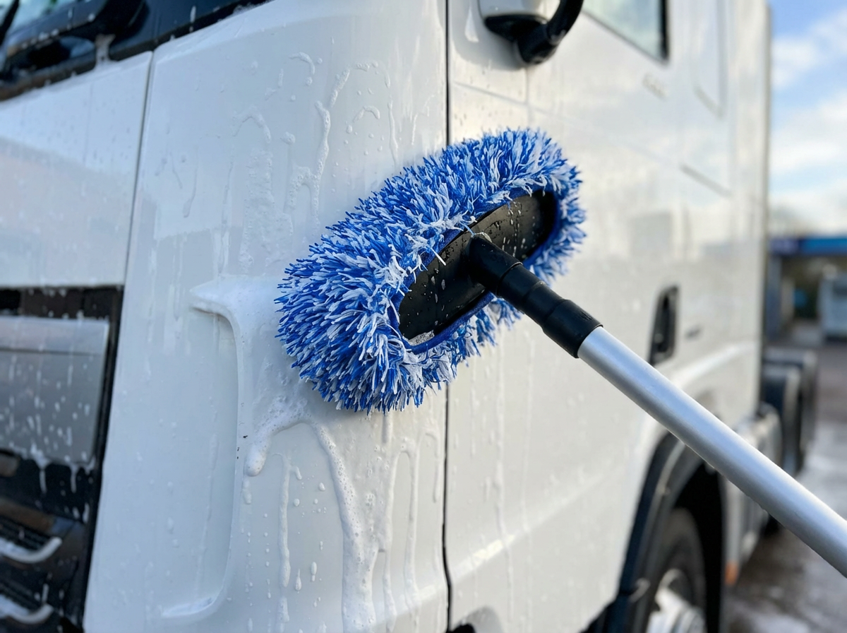 Mikrofaser-Waschabdeckung – Kratzfreie LKW-Wäsche