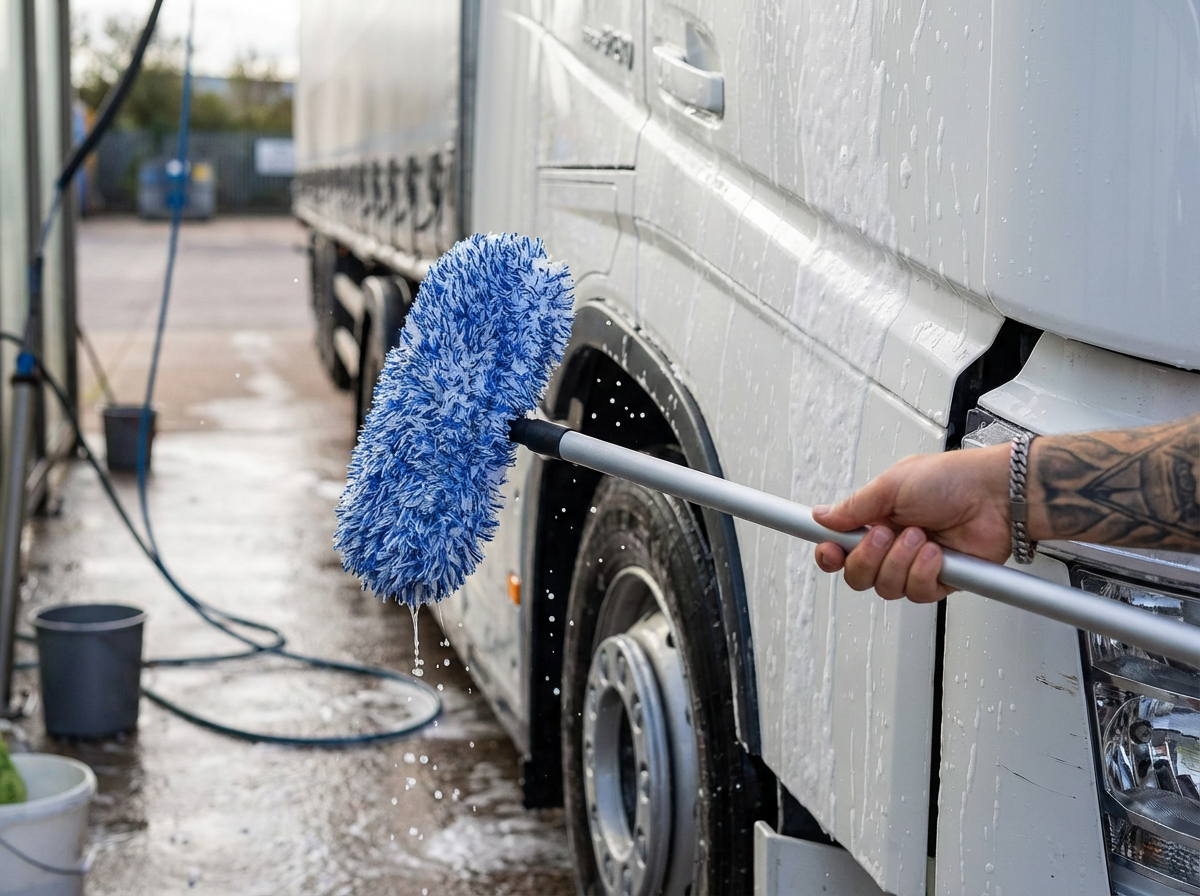 Mikrofaser-Waschabdeckung – Kratzfreie LKW-Wäsche