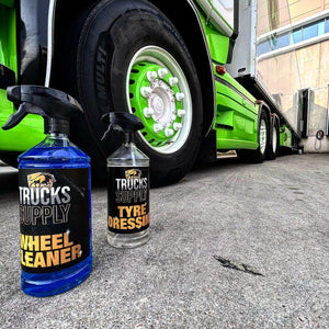 Wheel Cleaner | Velgenreiniger - Truckssupply - Resultaat met vrachtwagen banden en velgen